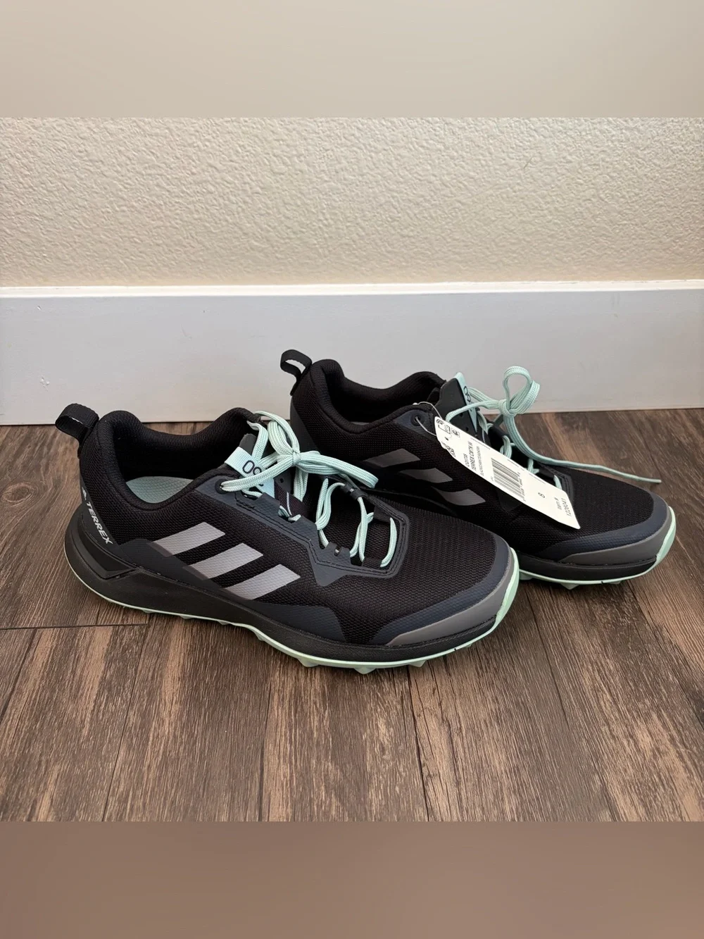 adidas Women's Black and Mint Athletic Trail Shoes